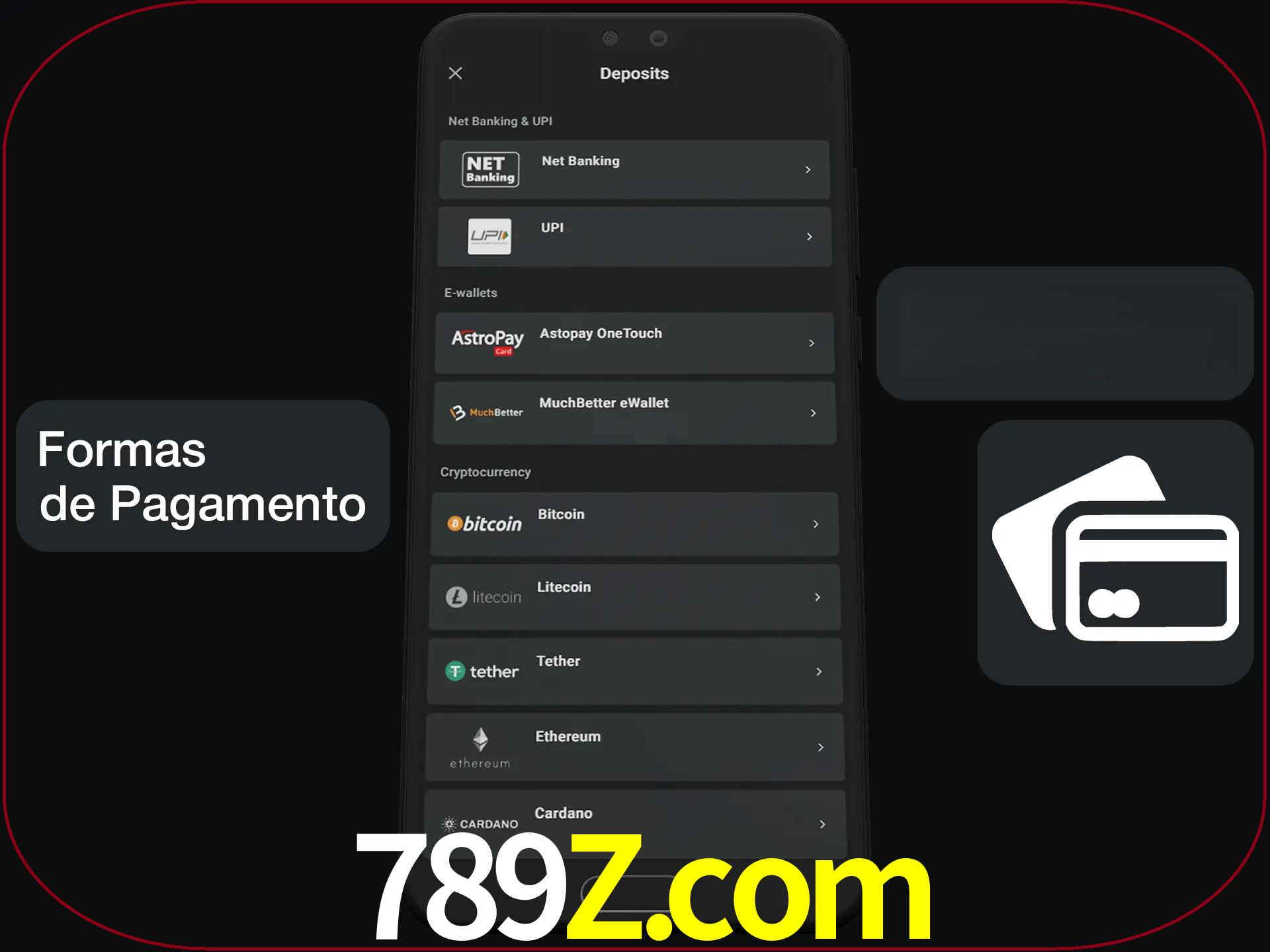 Escolha a forma de pagamento de sua preferência.
